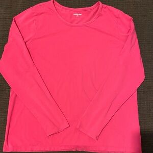 Lands' End Fuchsia Crew Neck Top